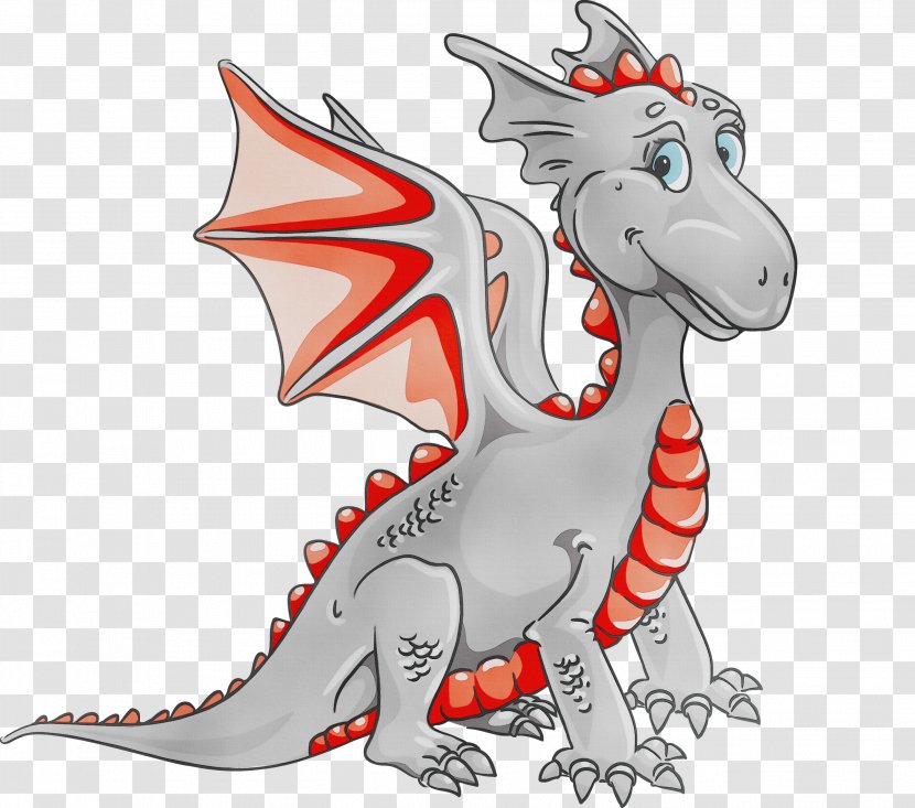 Dragon - Watercolor - Animation Mythical Creature Transparent PNG