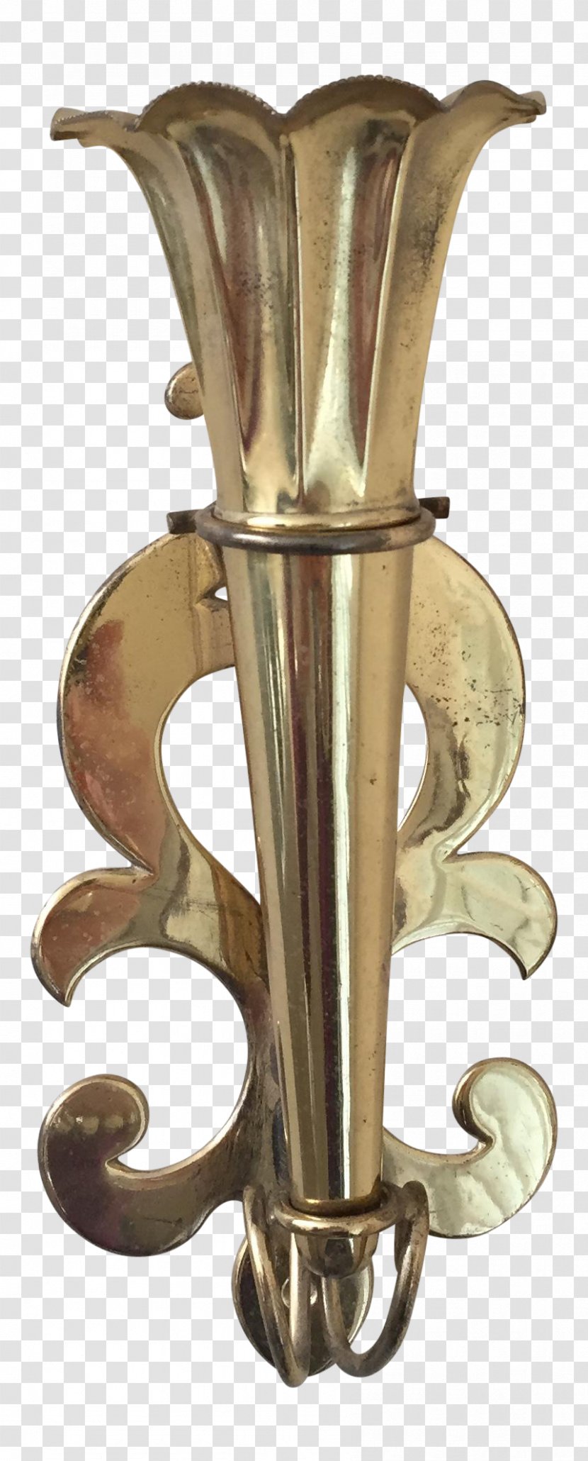 01504 - Brass - Bronze Drum Vase Design Transparent PNG