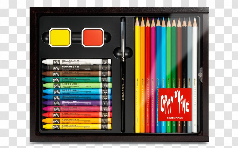 Caran D'Ache Colored Pencil Drawing - Crayon Aquarellable Transparent PNG