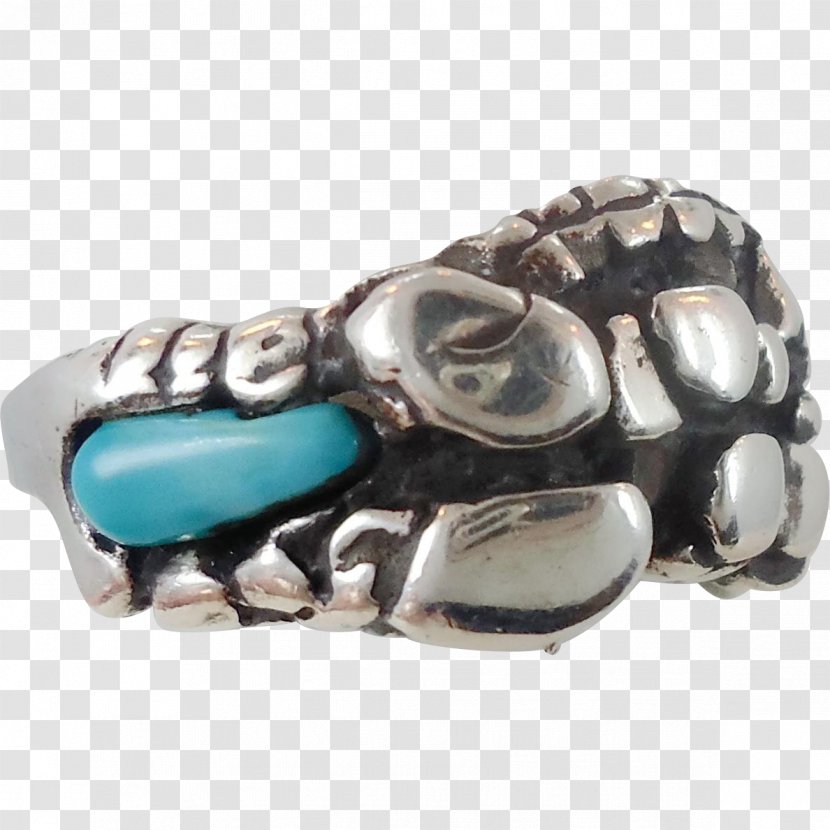 Turquoise Silver Ring Size Jewellery - Wax Transparent PNG