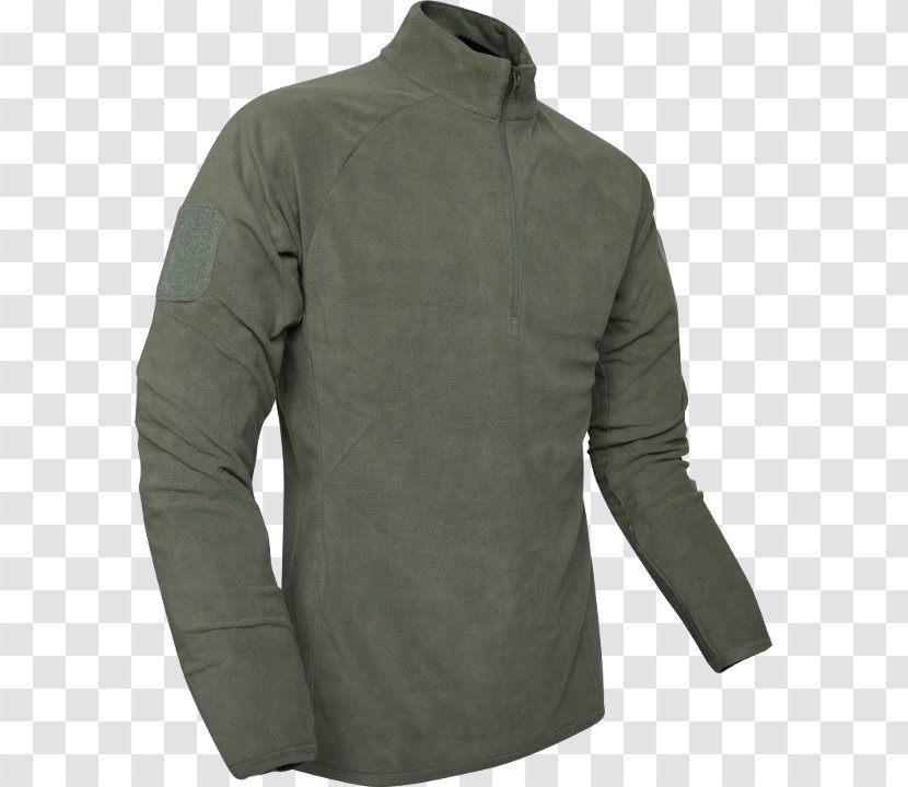 Polar Fleece Jacket Clothing Sleeve Military - Camouflage - Double Layer Transparent PNG