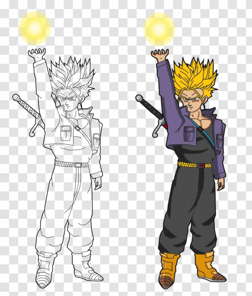 Trunks Goku Vegeta Goten Marron - Drawing - Sword Harrow Transparent PNG