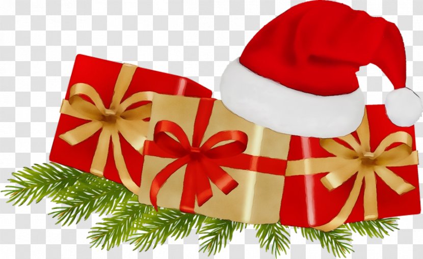 Santa Claus - Red - Cap Ribbon Transparent PNG