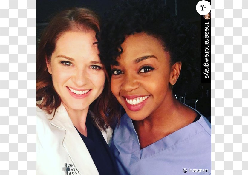 Sarah Drew Jerrika Hinton Grey's Anatomy Stephanie Edwards April Kepner - Watercolor - Grey Transparent PNG