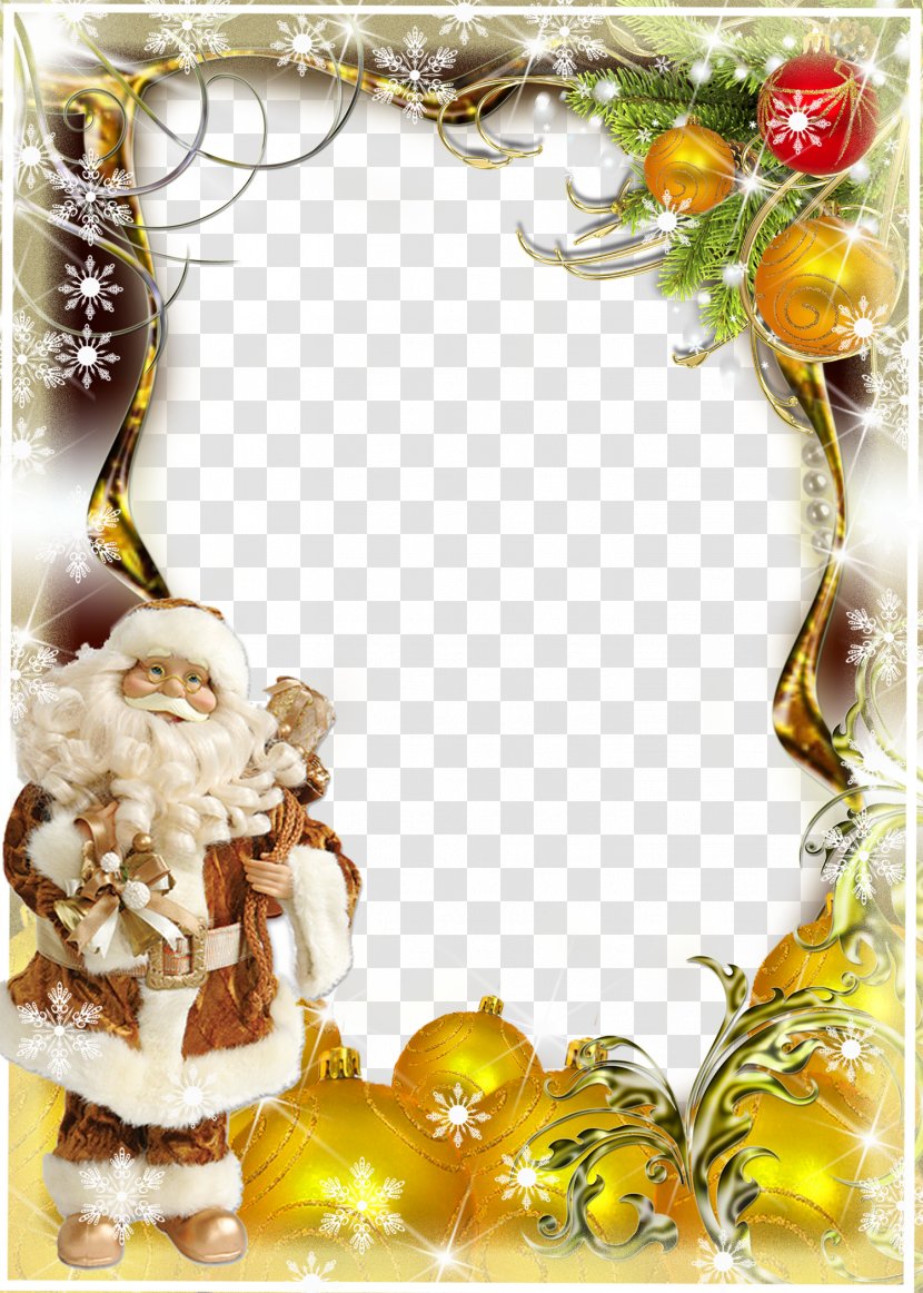 Christmas Graphic Design Picture Frame - Lights - Image Transparent PNG