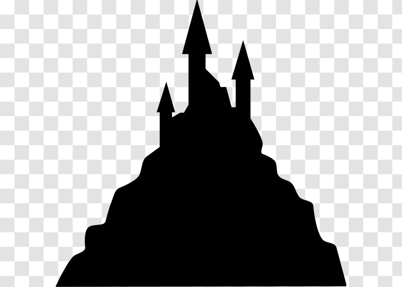 Silhouette Castle Clip Art - Black - Images Transparent PNG