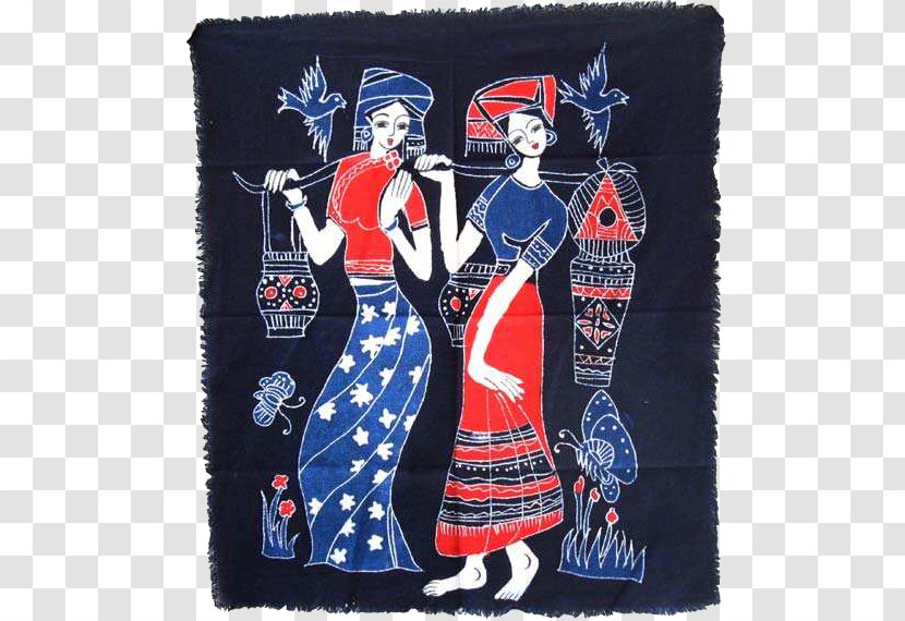 Batik Miao People Embroidery Textile - Craft - Free Pull Download Transparent PNG