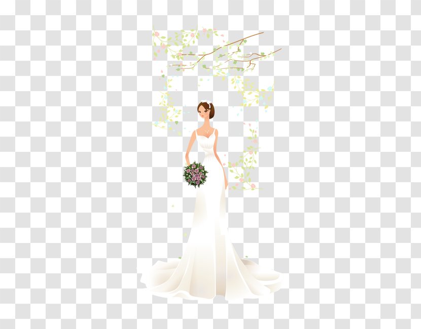 Bride Wedding Dress Clip Art - Woman Transparent PNG