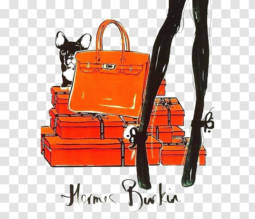 Chanel Fashion Illustration Drawing - Hand-painted Suitcase Transparent PNG