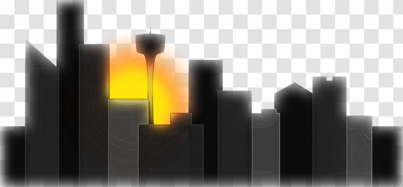 Drawing Cityscape Silhouette Line Art Design - Text - Cylinder Street Light Transparent PNG