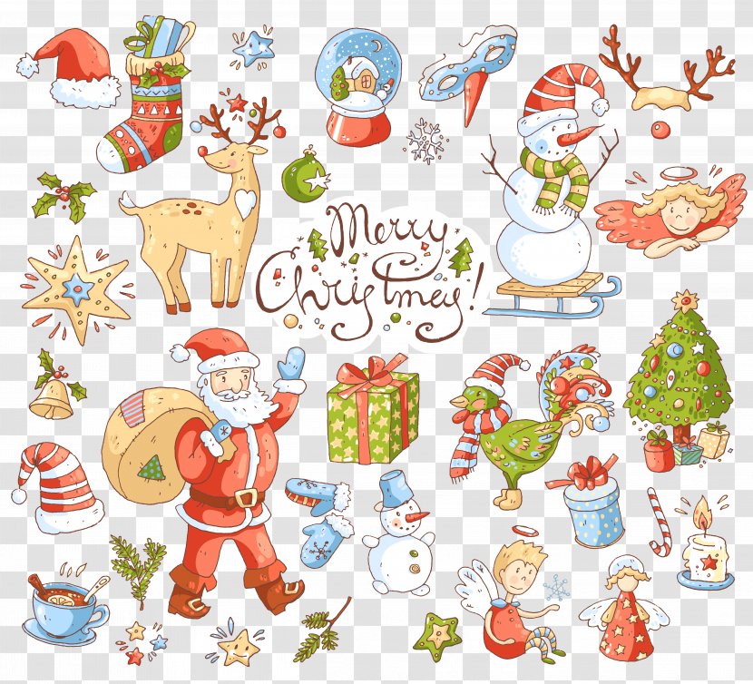 Rudolph Santa Claus Christmas Reindeer Drawings - Ornament - Pattern Transparent PNG
