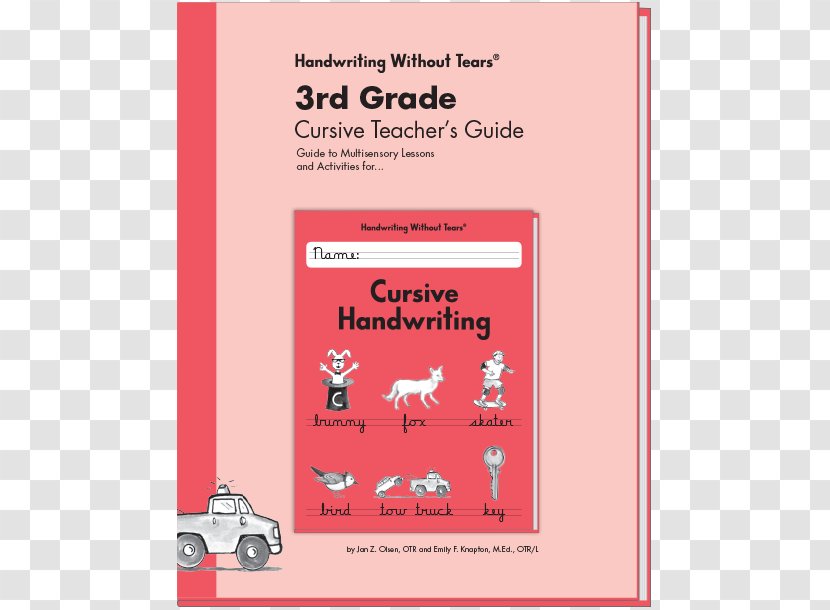 Cursive Teacher's Guide Success Third Grade Fourth - Handwriting - Teacher Transparent PNG
