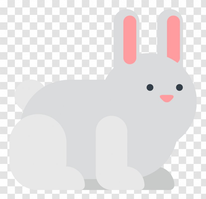 Domestic Rabbit Easter Bunny Hare Whiskers Illustration - Flat Icons Transparent PNG