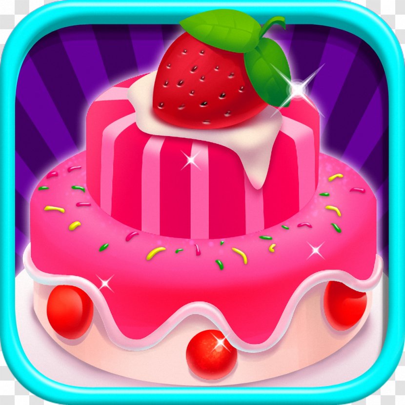 Strawberry Cake Decorating Royal Icing Sweetness - Gelatin Transparent PNG