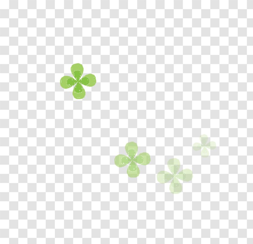 Green Four-leaf Clover - Creative Transparent PNG