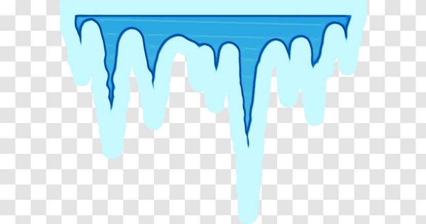 Aqua Blue Turquoise Ice Tooth - Jaw Icicle Transparent PNG