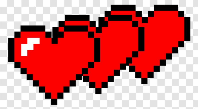 8-bit Color Pixel Art Heart - Cartoon Transparent PNG