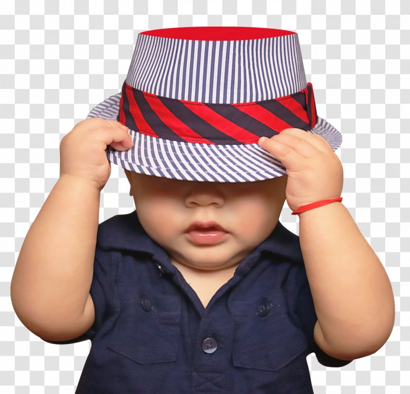 Infant Child Cuteness - Watercolor - Cute Baby With Hat Transparent PNG