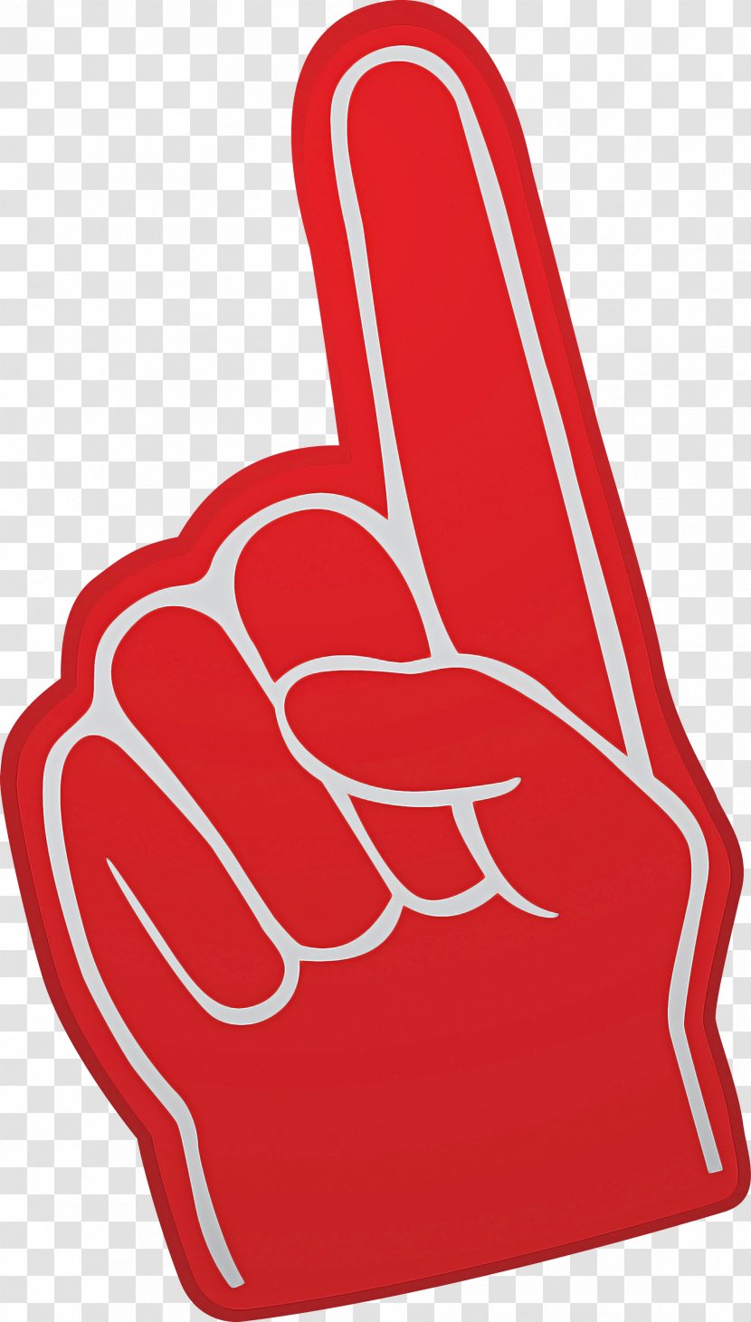 Red Hand Finger Gesture Thumb - V Sign Transparent PNG
