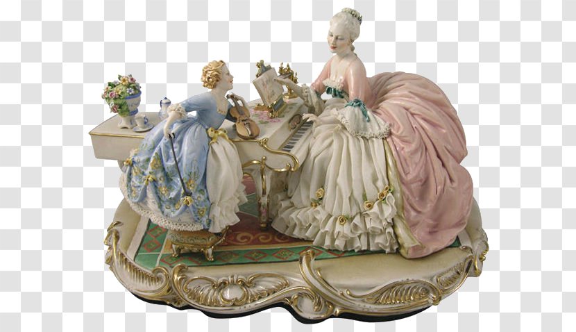 Figurine Capodimonte Porcelain Limoges - Vase - Piano Transparent PNG