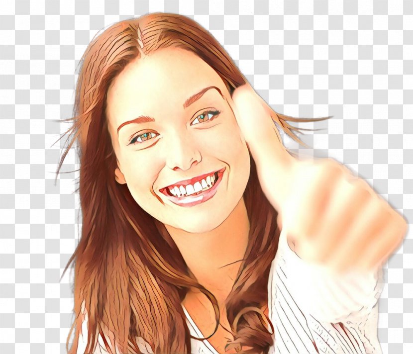 Woman Happy - Facial - Step Cutting Layered Hair Transparent PNG