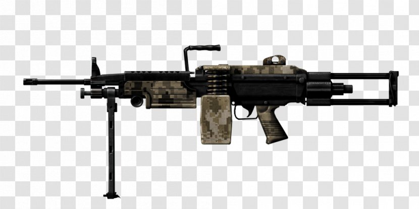 M240 Machine Gun Firearm FN Minimi Submachine - Silhouette - Barrett M82 Transparent PNG
