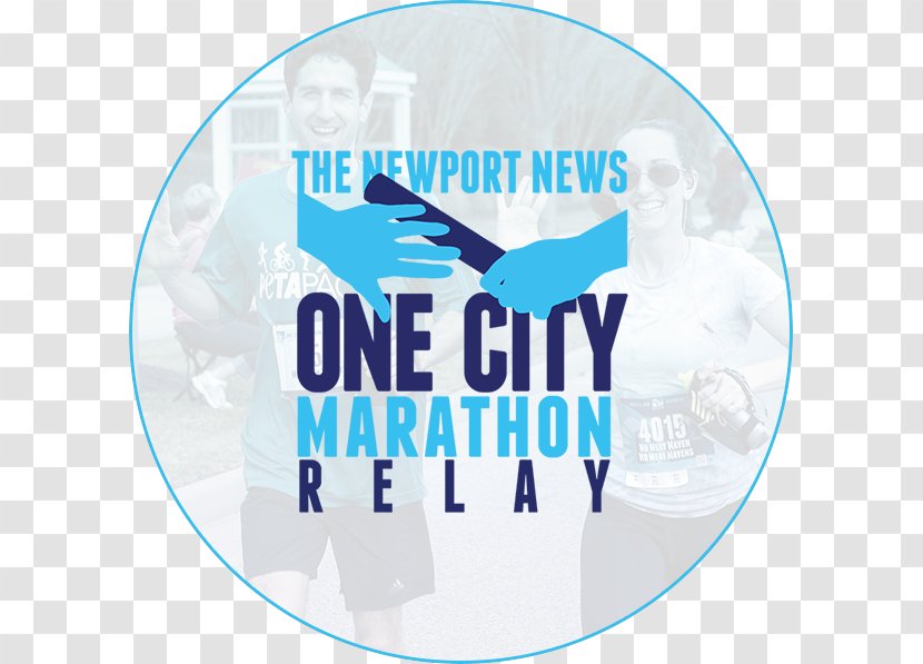 Newport News One City Marathon Hampton Long-distance Running Half - Blue Transparent PNG