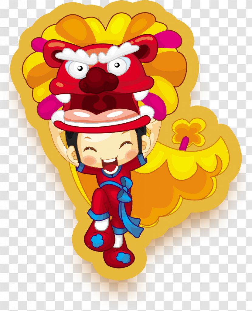 Lion Dance Cartoon - New Year - Taurus Doll Transparent PNG