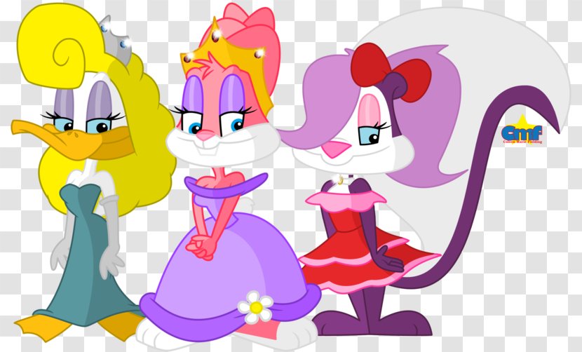 Babs Bunny Fifi La Fume Elmyra Duff Cartoon Prom - Silhouette - Pink Rabbit Transparent PNG