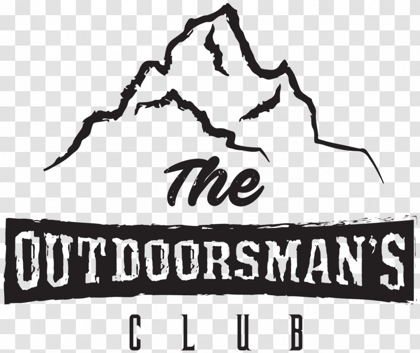 Hunting Fishing Outdoor Enthusiast The Outdoorsman's Club Decal - Black And White Transparent PNG