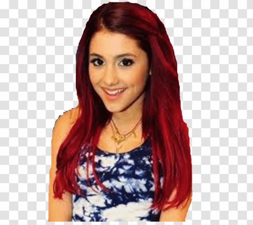 Ariana Grande Cat Valentine Red Hair Hairstyle Coloring - Cartoon Transparent PNG