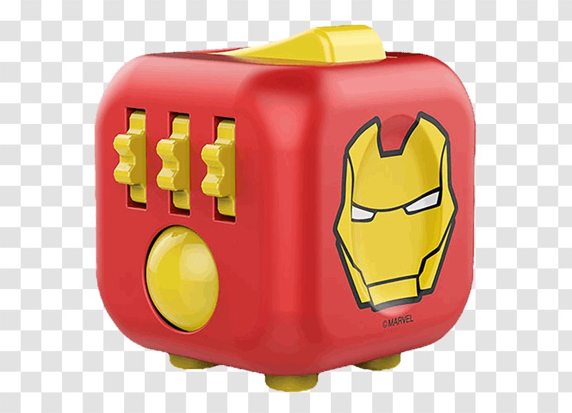 Hulk Captain America Spider-Man Iron Man Fidget Cube - Yellow Transparent PNG