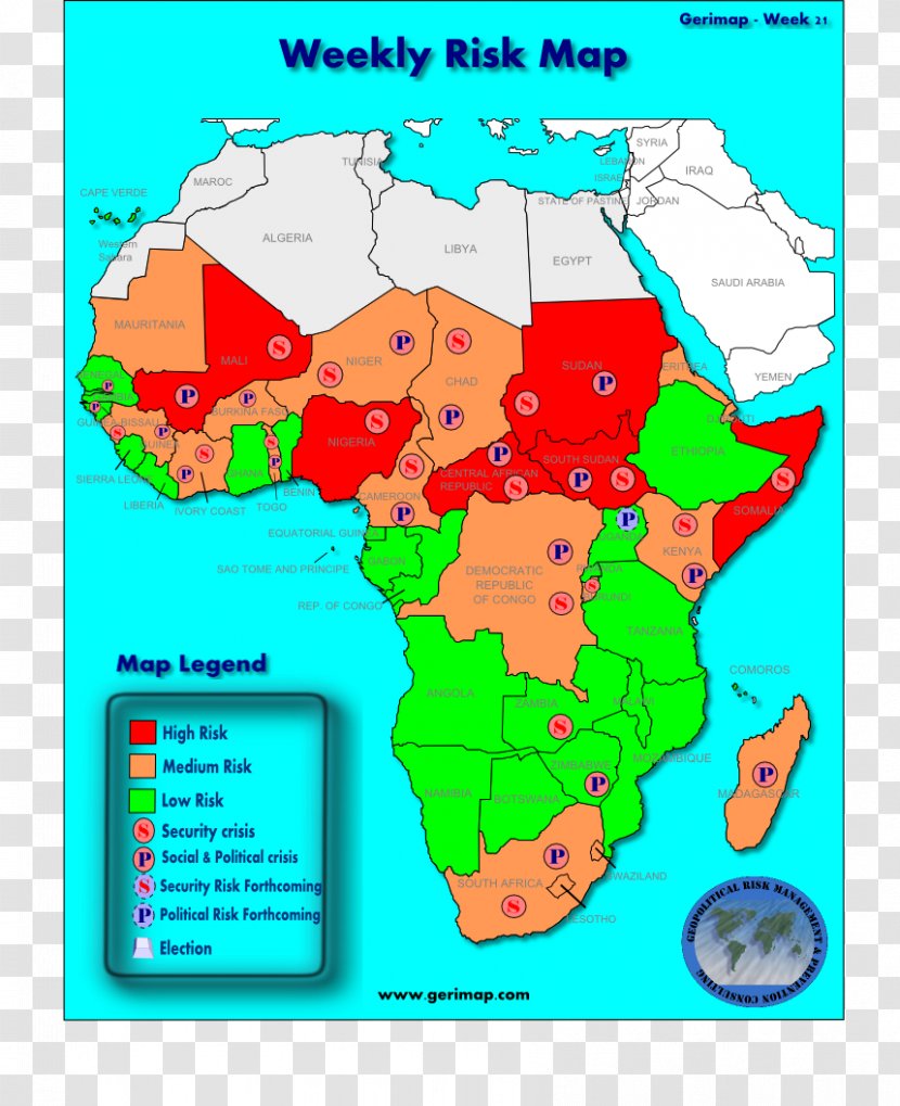 Risk Map Sub-Saharan Africa Cartoon - Organism - Nigeria Transparent PNG