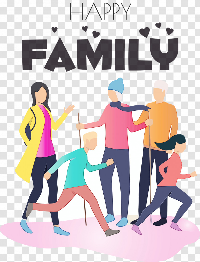 Cartoon Family Logo Leisure Transparent PNG