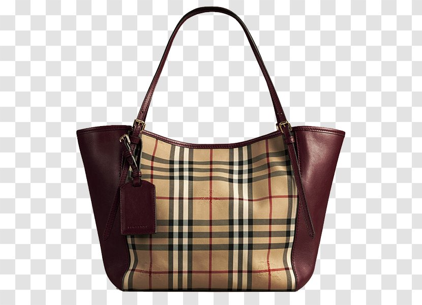 Tote Bag Burberry Handbag Leather - Tan - Crimson PVC Transparent PNG
