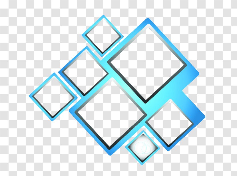 Blue Square - Symmetry - Box Vector Transparent PNG