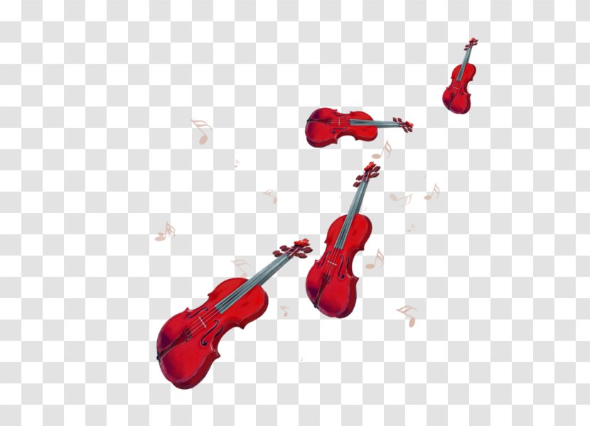 Musical Instrument Clip Art - Flower - Three Red Guitar Transparent PNG
