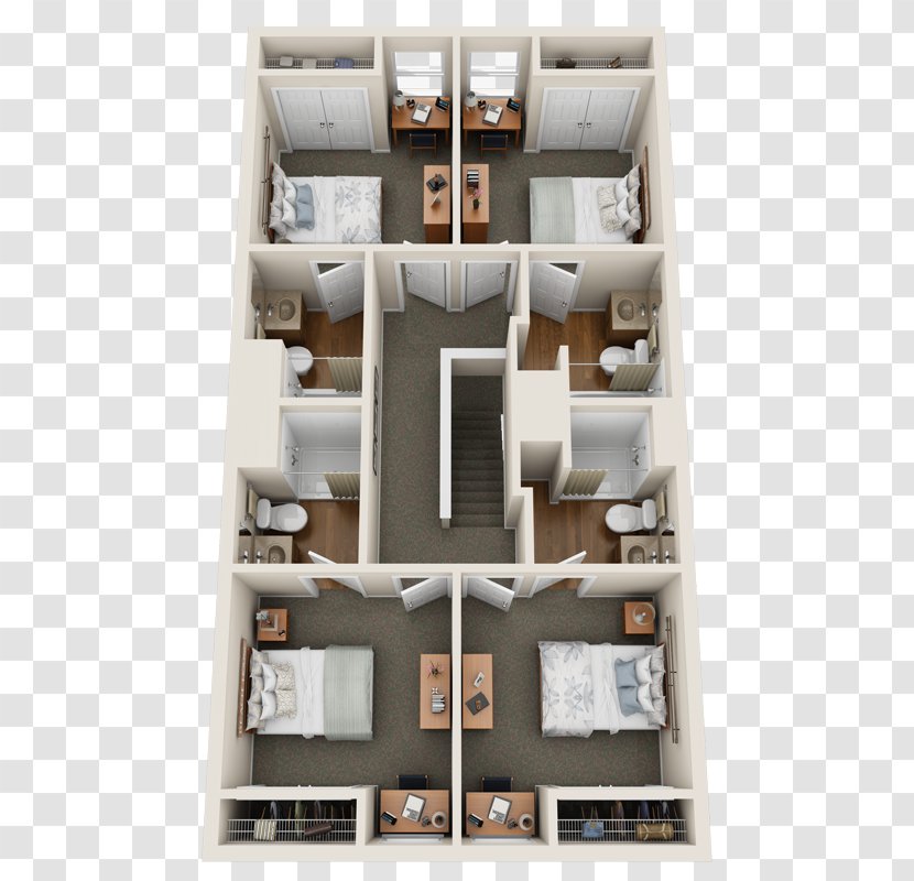 Floor Plan Grand Valley State University Meadows Crossing Apartments - Wood Flooring - Apartment Transparent PNG