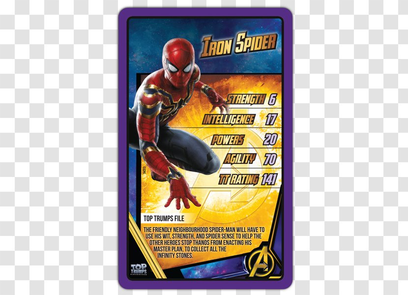 Top Trumps War Machine Thanos Spider-Man - Winning Moves - Spider-man Transparent PNG