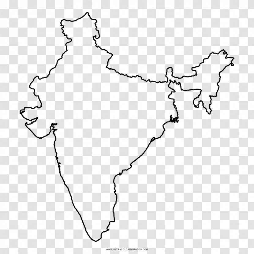 doodle freehand drawing of india map. | India map, Map sketch, World map  coloring page