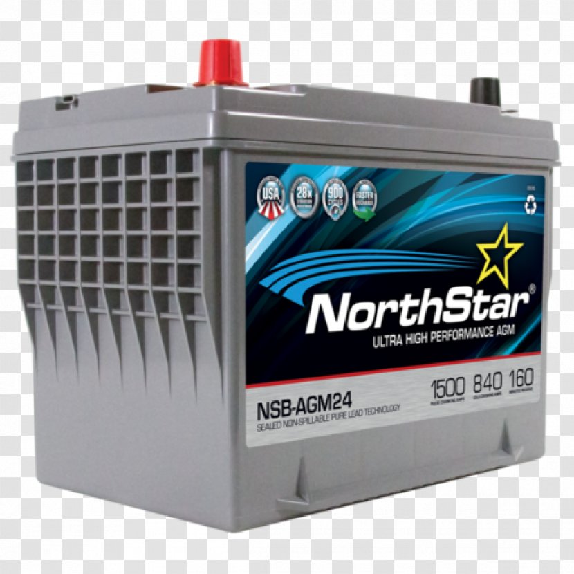 VRLA Battery NorthStar Electric Deep-cycle Automotive - Auto Part Transparent PNG