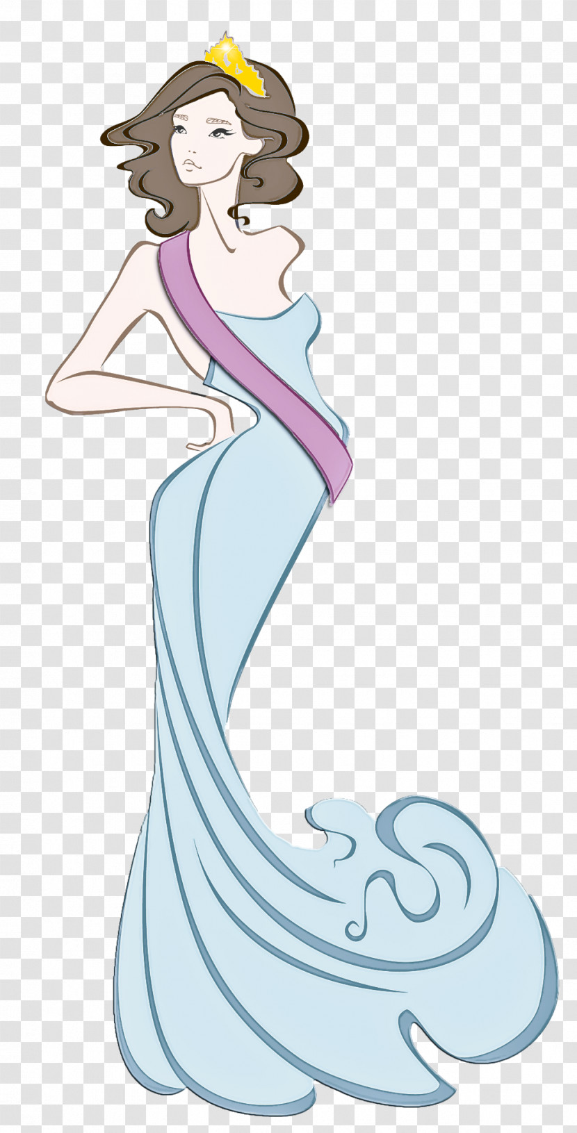 Mermaid Dress H&m Headgear Beauty Transparent PNG