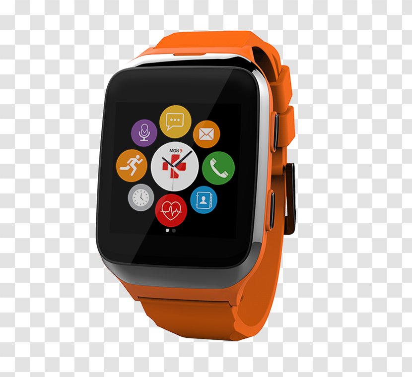 MYKRONOZ KRZESPLASH2WH ZESPLASH2 WATER RESISTANT SMARTWATCH WITH TOUCHSCREEN White SILVER MyKronoz ZeSplash2 - Jewellery - Splash Orange Transparent PNG