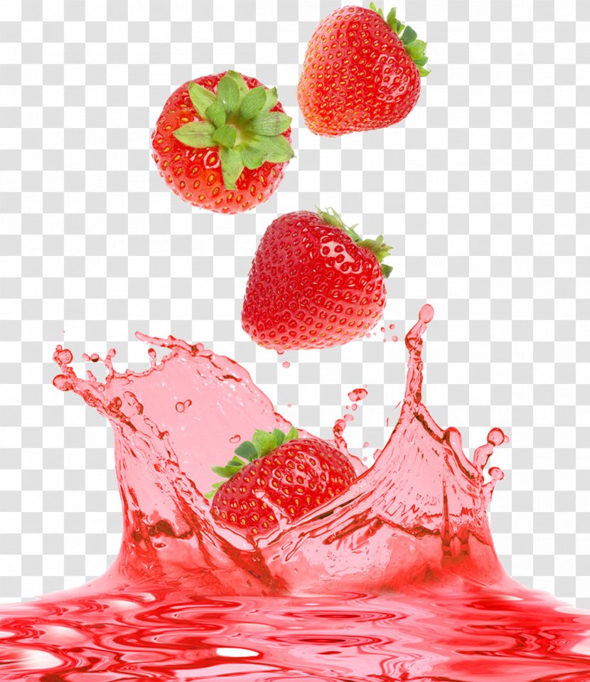 Strawberry Juice Smoothie Rhubarb Pie - Garnish - Creative Splash Transparent PNG