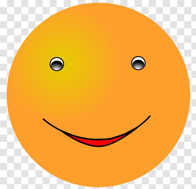 Smiley Emoticon Clip Art - Orange Transparent PNG