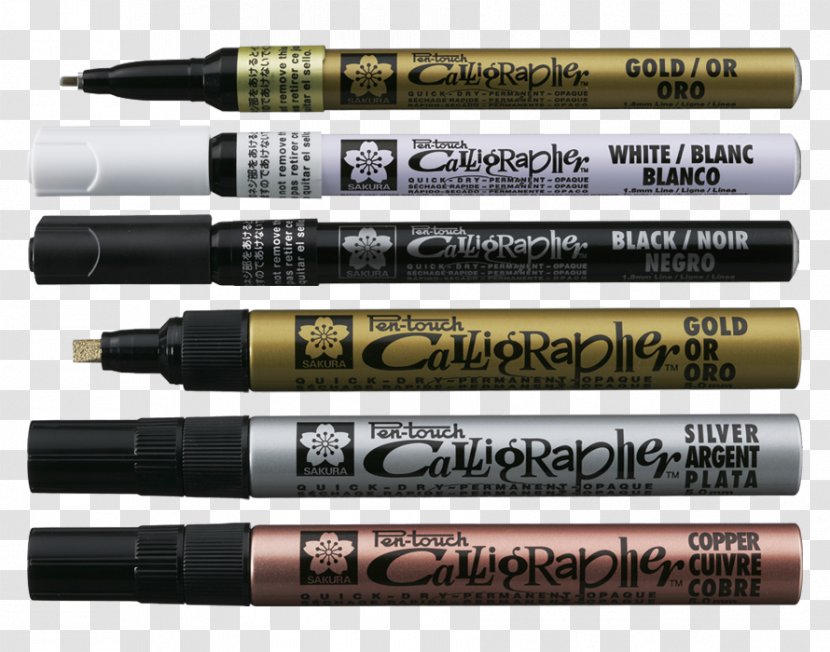 Sakura Pen-Touch Calligrapher Marker Pen Paint Color Products Corporation - Water Resistant Mark Transparent PNG
