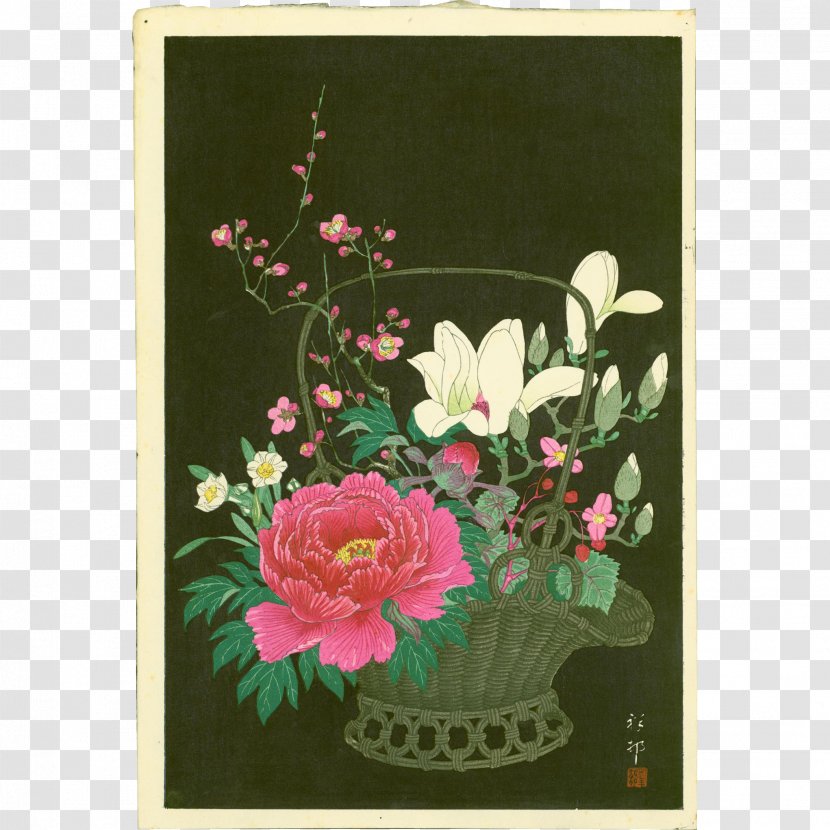 Floral Design Japanese Art Woodblock Printing - Floristry - Japan Transparent PNG
