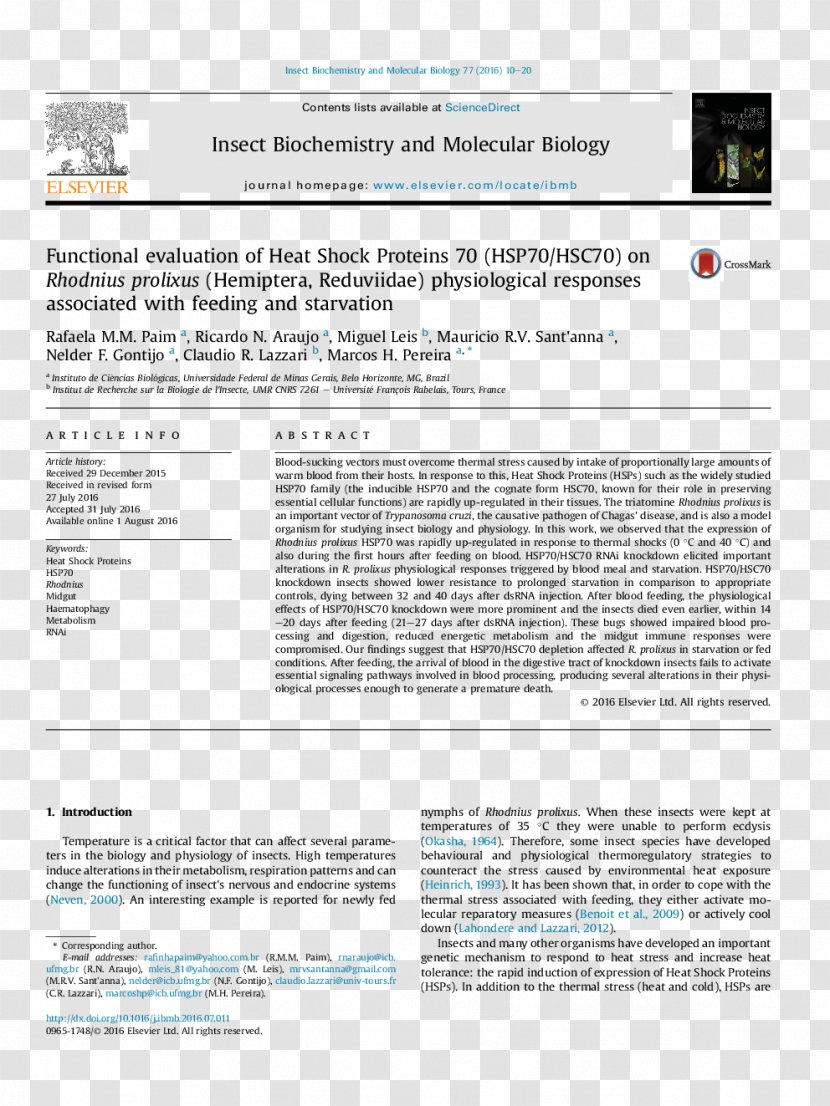 Elsevier Scientific Journal Biochimie ScienceDirect Research - Health - Energy Transparent PNG