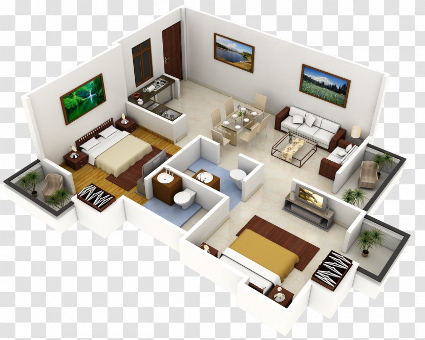 Interior Design Services 3D Floor Plan House - Furniture Transparent PNG