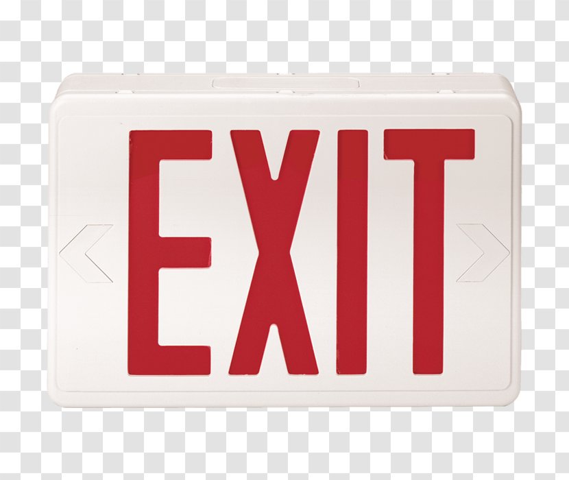 Exit Sign Emergency Lighting Light-emitting Diode - Text - Polaroid Snap Replacement Battery Transparent PNG